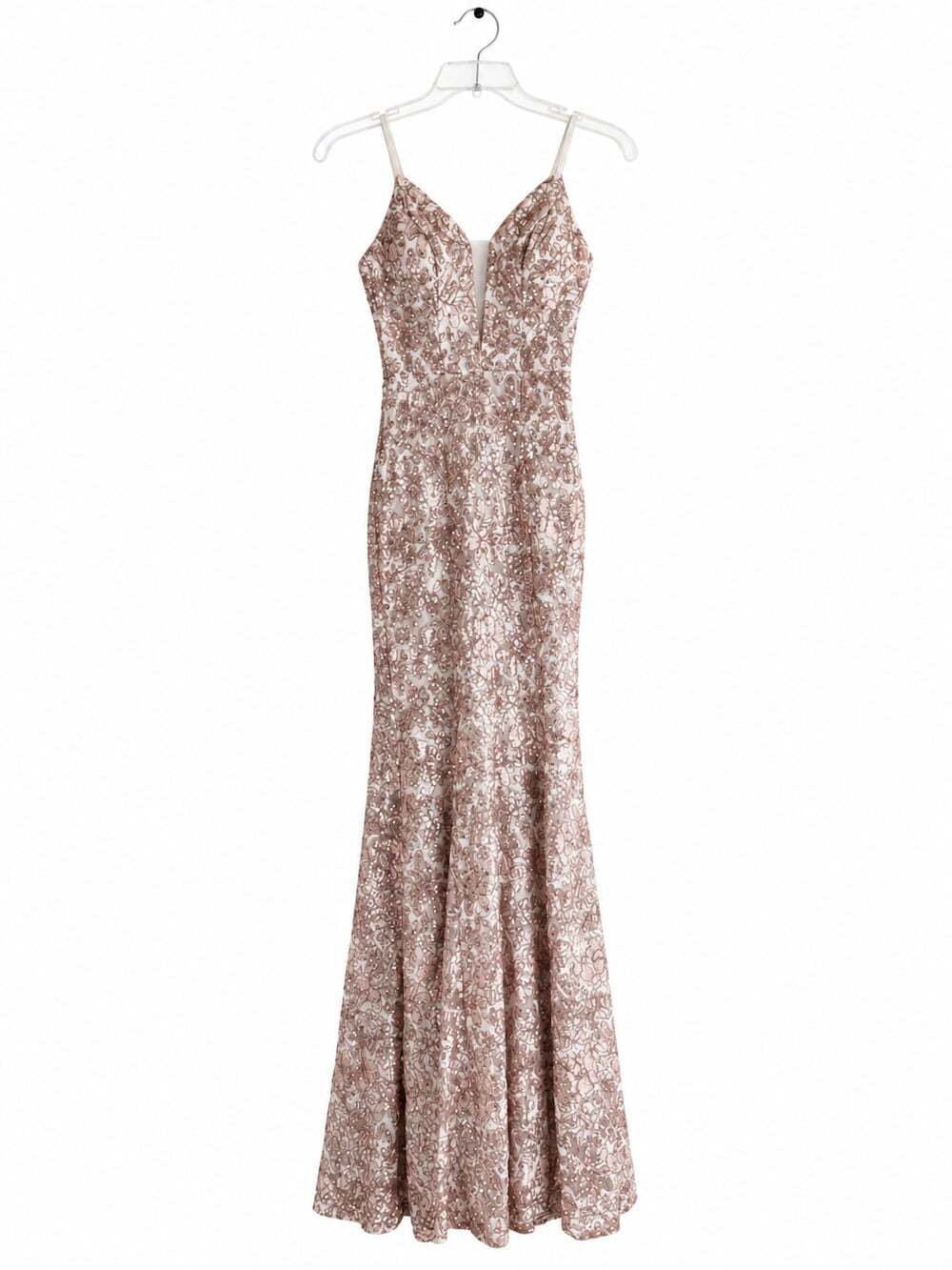 City Studio Blush Sequin V Neck Homecoming Formal Gown Dress Size 1 NWT